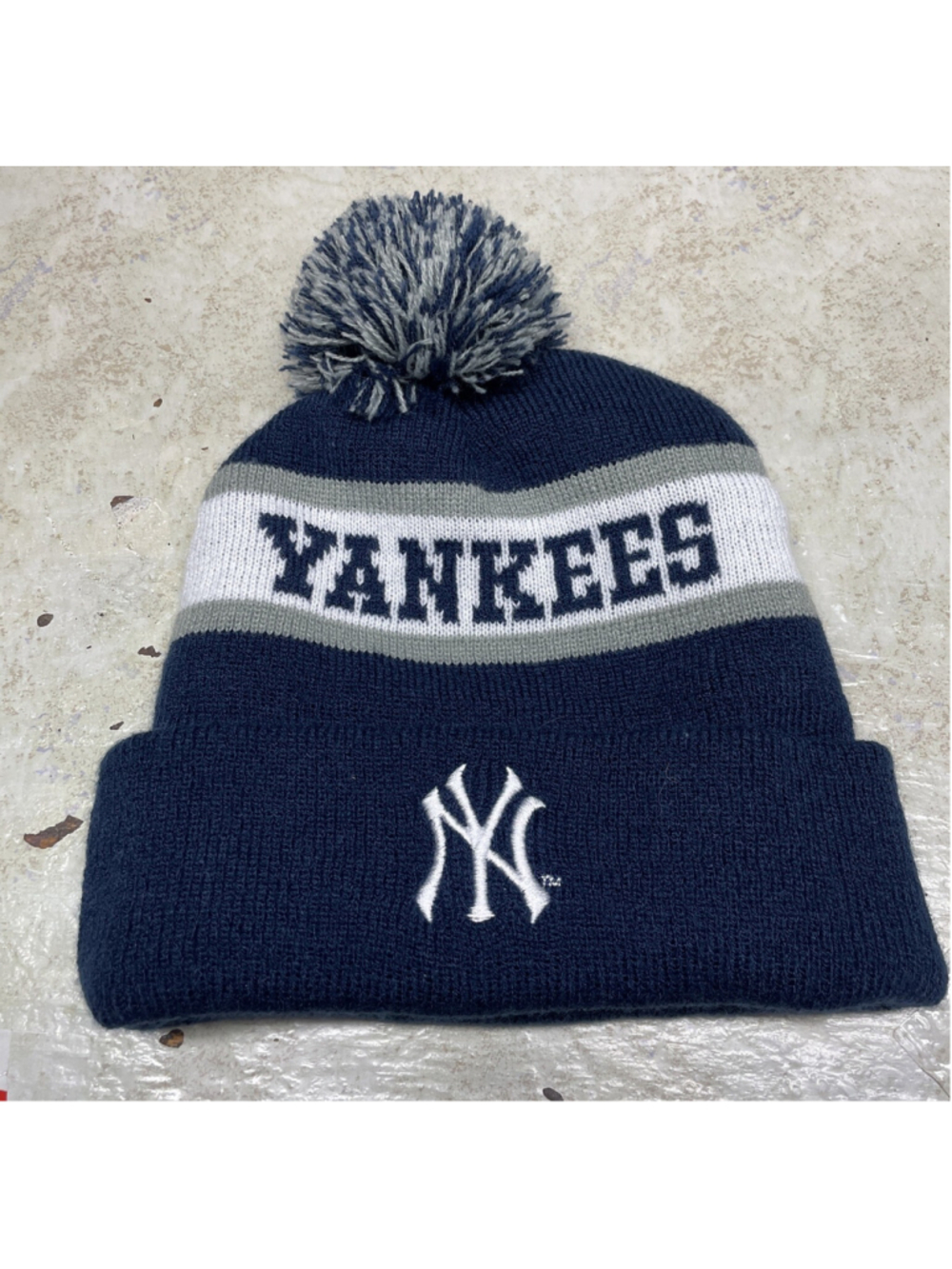 New York Yankees MLB Knit Winter Hat W/ POM WFAN SGA